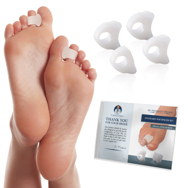 Dr. Frederick's Original Toe Spacers for Bunions -- 4 Pieces - for Bunions and Overlapping Toes