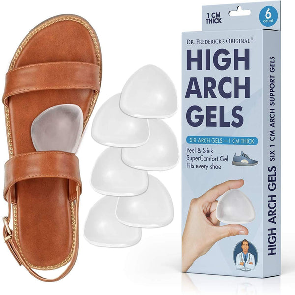Dr. Frederick's Original High Arch Support Gels -- 6 Pcs - for Pes Cavus, High Arches