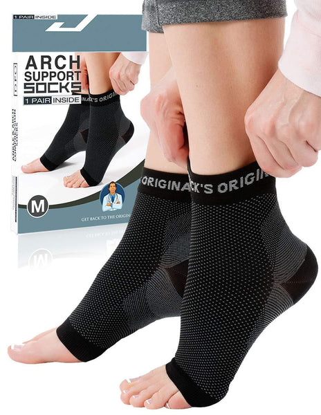 Dr. Frederick's Original Plantar Fasciitis Socks -- 2 Pieces - for Ankle Compression, Plantar Fasciitis, and Arch Support